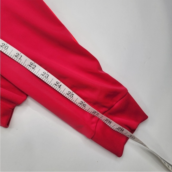 Adidas track pants reddish neon pink semi fitted athletic workout joggers - Picture 6 of 8